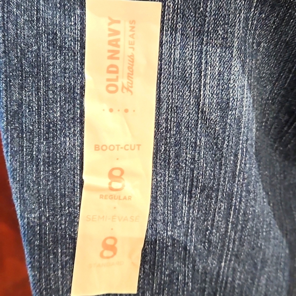 NEW OLD NAVY STANDARD DENIM JEANS BOOT-CUT SIZE 8 REG. $17.00 - Picture 6 of 8